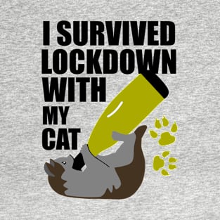 I Survived Lockdown with my Cat T-Shirt